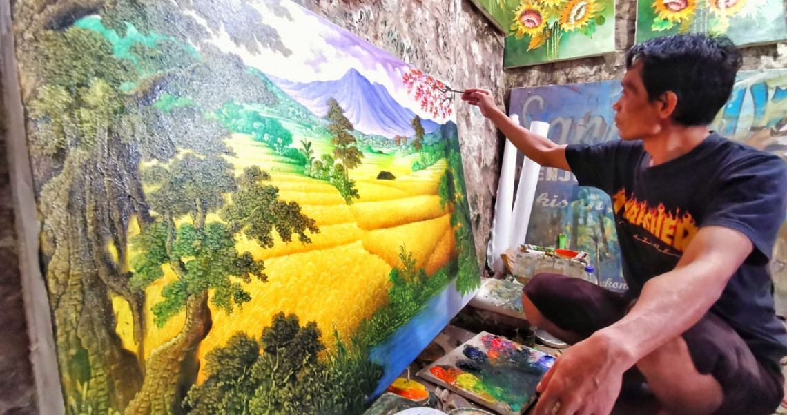 Jalan Jalan Sembari Belajar Melukis Di Kampung Lukis Jelekong